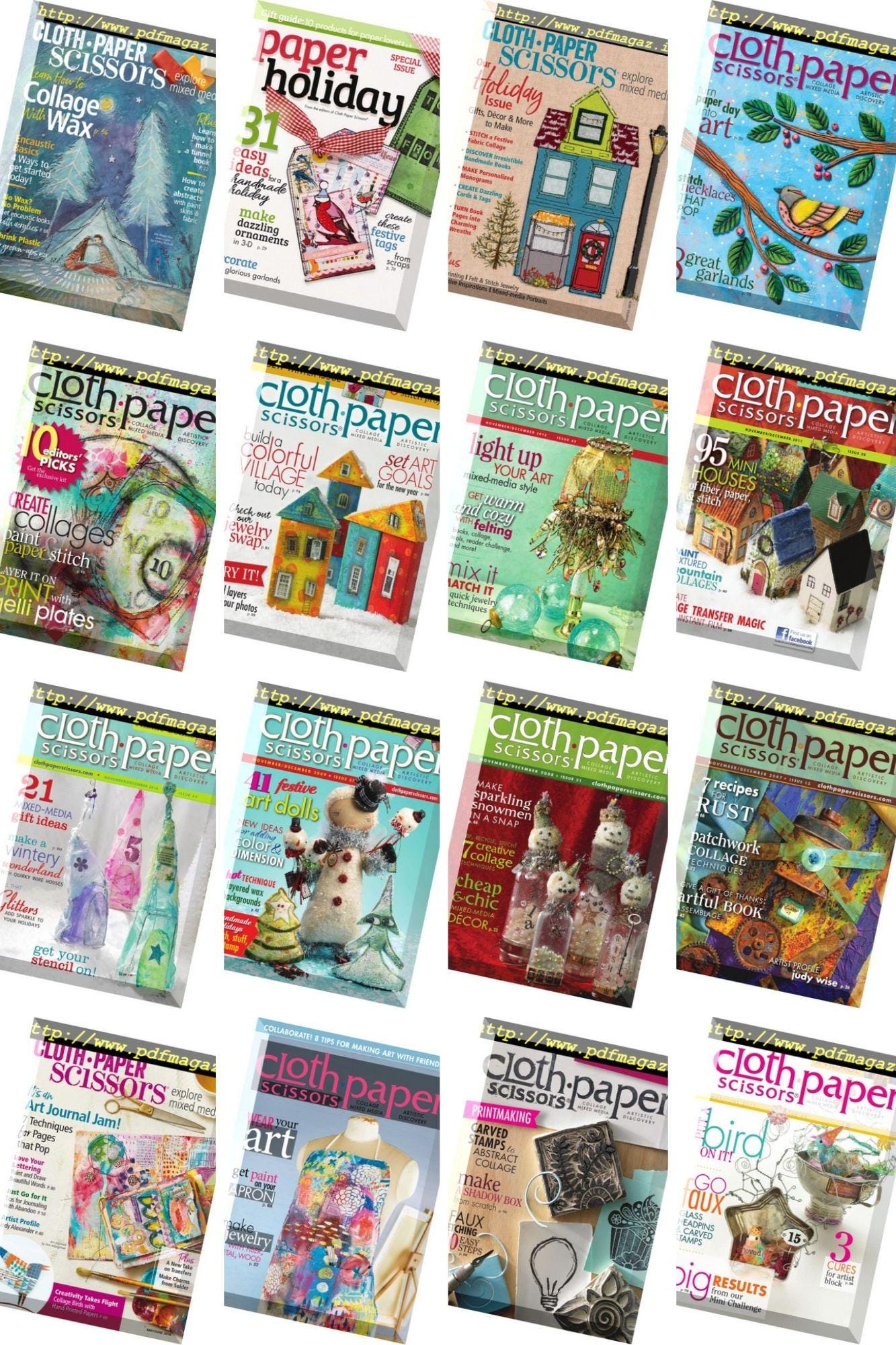 74 Cloth Paper Scissors Magazine: Art Journaling, Collage (digital ...