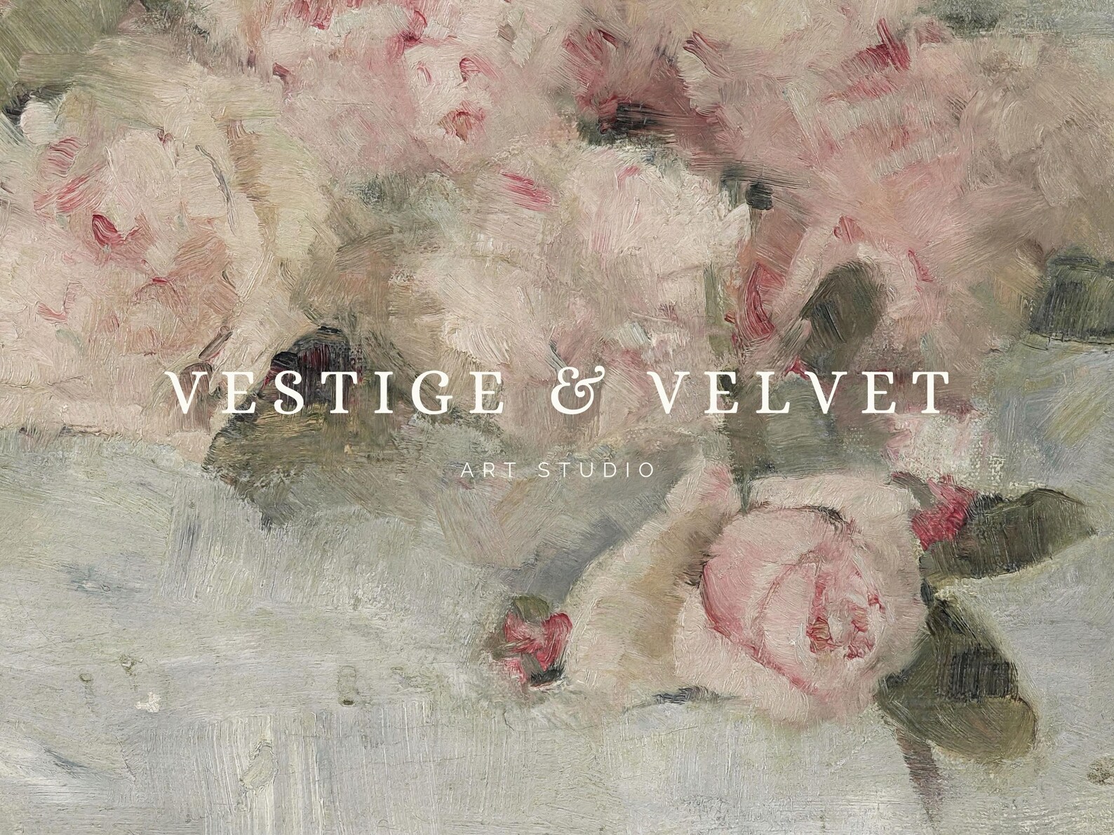 Victorian Era Oil Painting | Pink Roses Still Life | Feminine Art Print ...