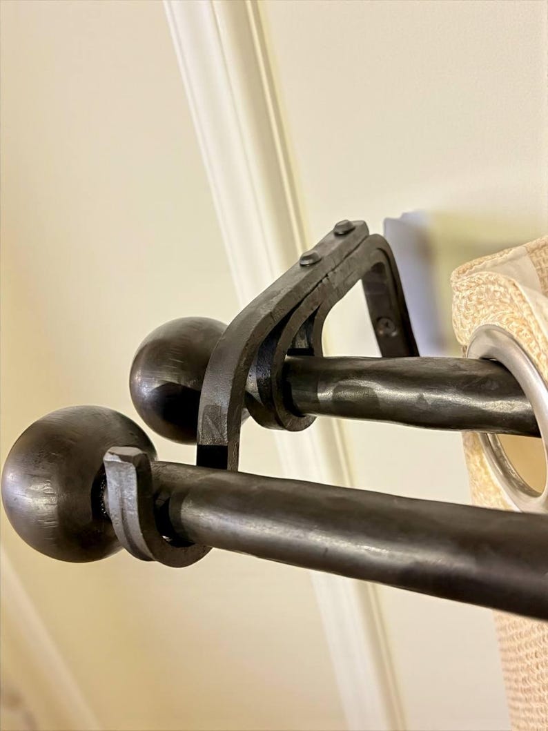 Hand Forged Curtain Rod, Home Decor and Rustic Window Treatments ...
