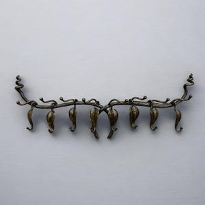 Cabideiro de parede em ferro forjado - Organizador de corredor artesanal - Decoração estilo casa de campo francesa - Cabideiro rústico - Estilo Steampunk - Ferraria - Frete grátis