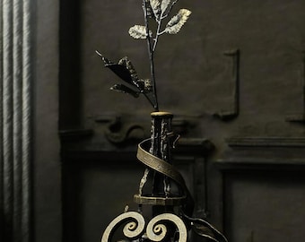 Hand-Forged Iron Rose with Heart Base вЂ“ A Symbol of Eternal Love