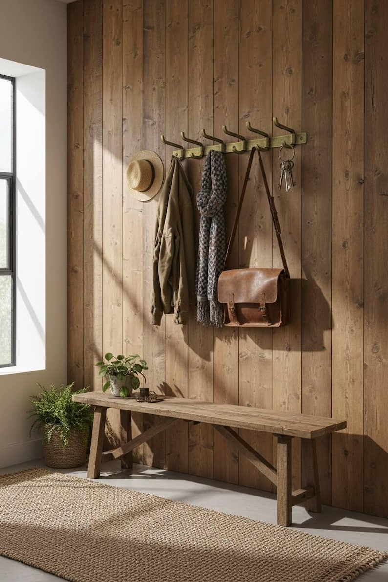 Heavy Duty Forged Wall Mounted Towel Rack – Handmade Steel Bathroom ...