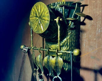Hand Forged Iron Wall Hook Rack: Rustic Entryway Organizer