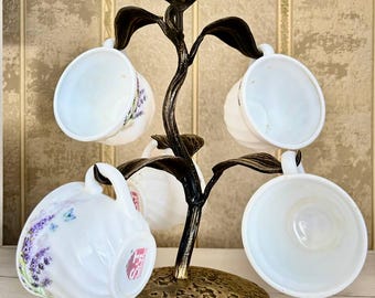 Handmade Cup Organizer: Rustic Coffee Cup Rack, Mug Dryer, Handmade Cup Stand, Rustic Vintage Decor, Home Kitchen Gift