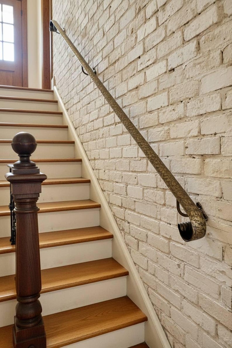 Hand Railing Rungs Luxury Stair Railing With Swing Brackets, Custom Length 16