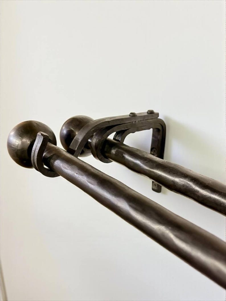 Hand Forged Curtain Rod, Home Decor and Rustic Window Treatments ...