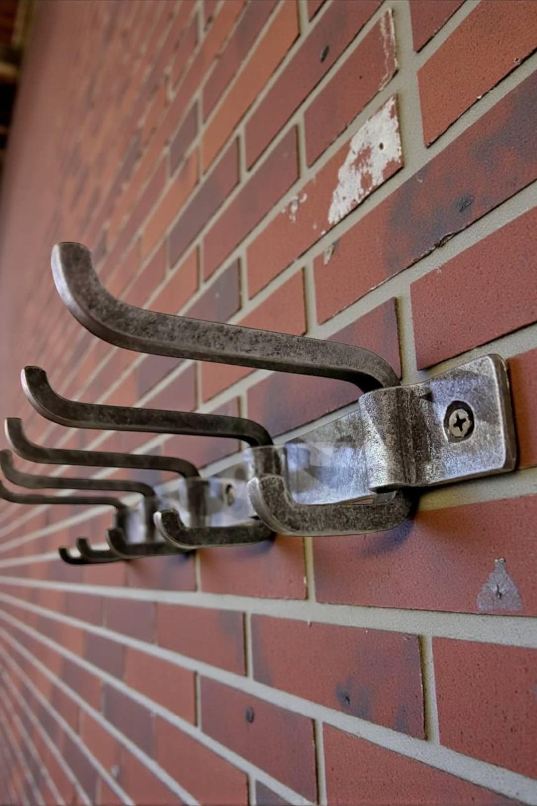 Forged Farmhouse Wall Hooks – Handmade Rustic Steel Wall Hook Rack ...