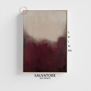 Stampa artistica astratta bordeaux, decorazione murale moderna e minimalista, poster strutturato rosso scuro, opera d'arte contemporanea malinconica, elegante casa nei toni del vino P32
