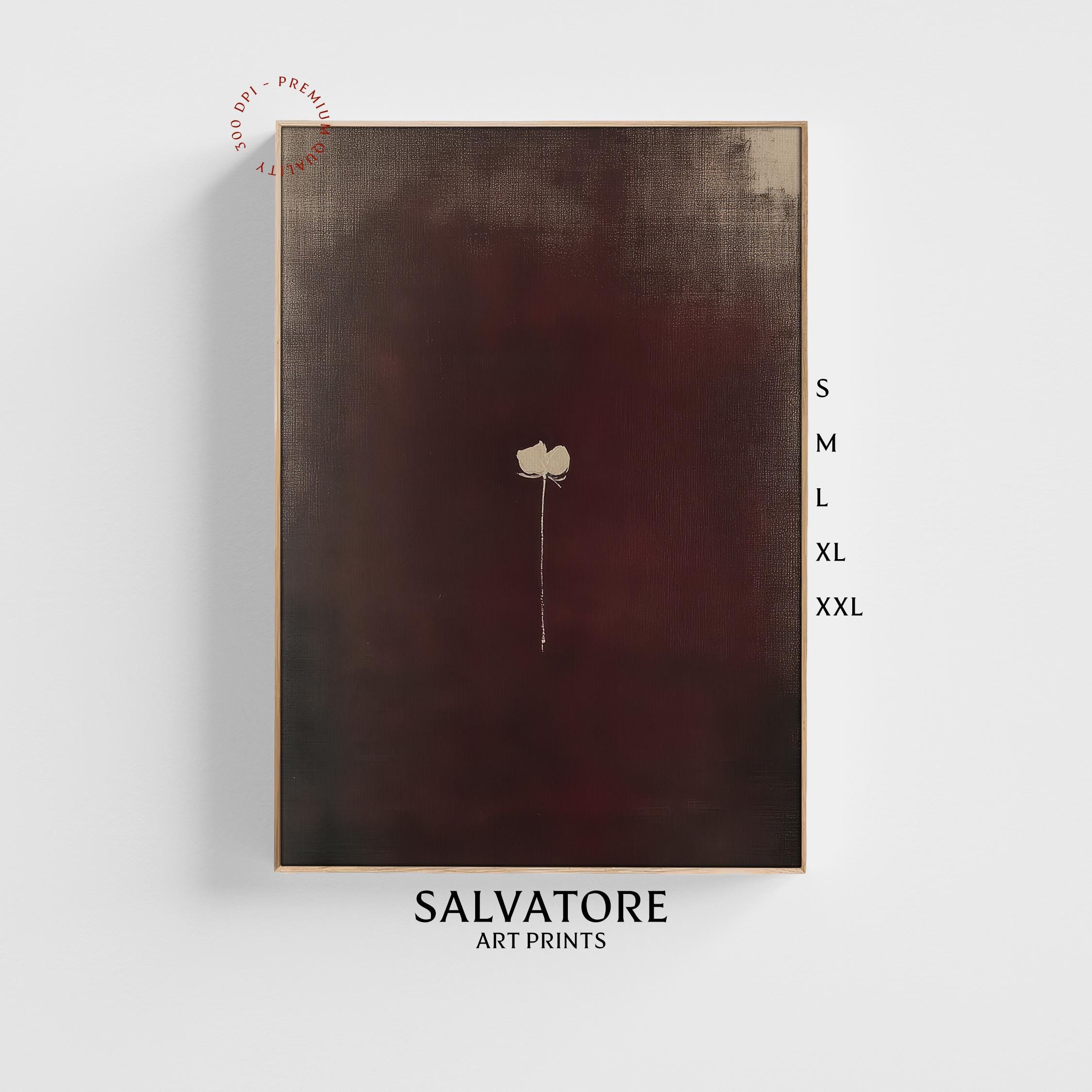 Burgundy Abstract Art Print | Modern Minimalist Wall Decor | Moody Wall ...