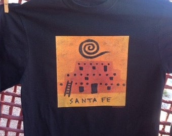 Tee Santa Fe Adobe copyright Hillary Vermont