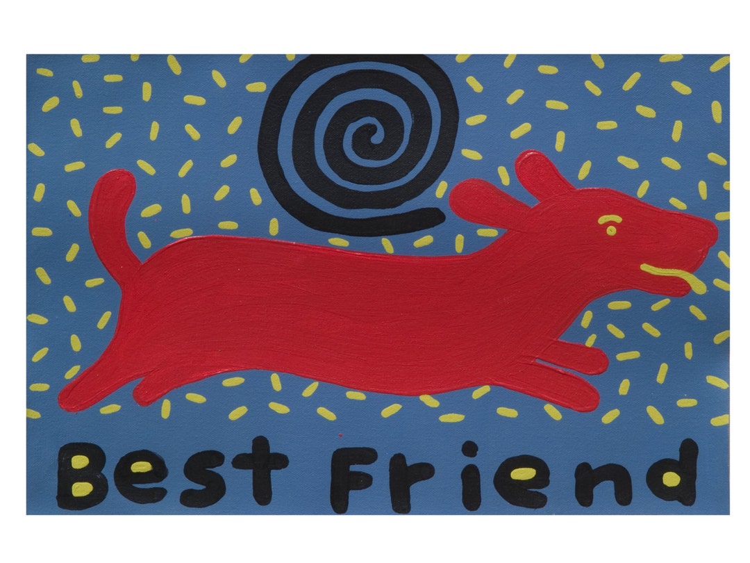 Best Friend Red Dog Art Print 8.5