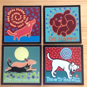 4 Canine and Feline fridge magnets copyright Hillary Vermont image 4