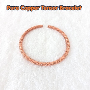 Pure Copper Tensor Bracelet | Handmade Open Copper Bracelet | Custom Wrist Size | Sacred Geometry Meditation Jewelry