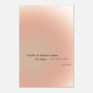 Nothing is eternal – except your mind | Spiritual quote poster | Psychological art | Soul, meaning & memory | Mindfulness wall art