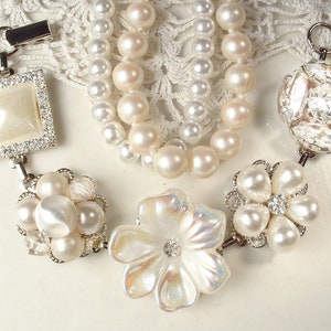 One OOAK Vintage Earring Bracelet Bridal/bridesmaid Pearl - Etsy