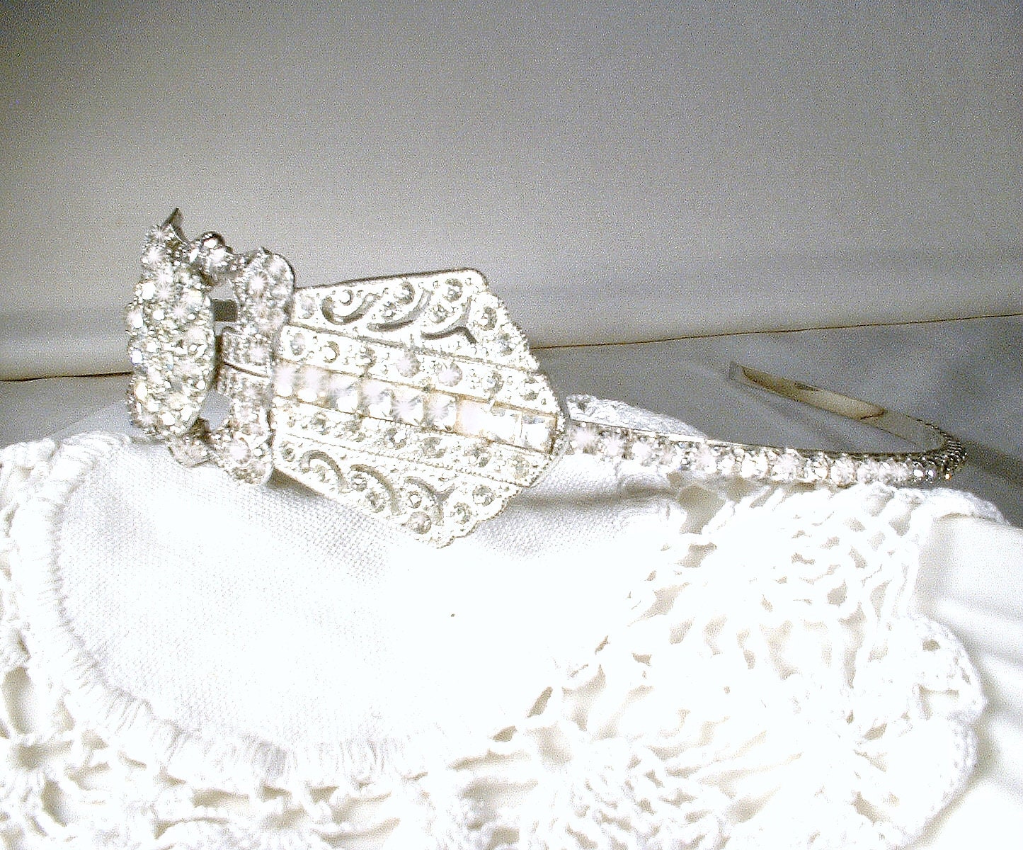 OOAK 1920s Art Deco Headband Rhinestone Bridal 20's | Etsy