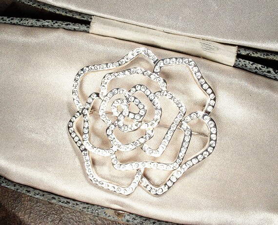 Vintage Rose Art Deco Bridal Hair Comb/Wedding Dr… - image 2