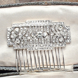 Bridal Hair Comb, Art Deco Wedding 1920s Headpiece Flapper Gatsby 1920 Vintage Wedding