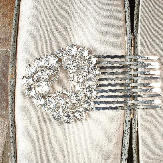 PRISTINE Vintage 1940s EISENBERG Brooch/Bridal Ha… - image 6