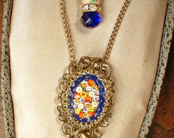 ヴィンテージ 1940年代 イタリア製 マイクロモザイク ネックレス