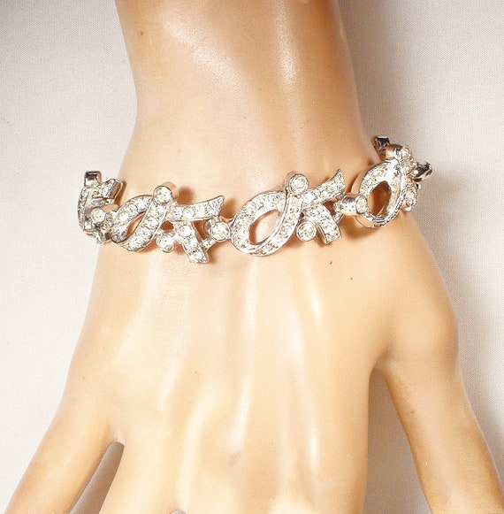 PRISTINE Vintage LEDO Art Deco Flapper Bracelet, … - image 5