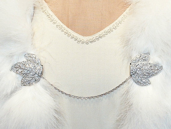 Vintage Suspender Clip Haute Couture Designer Accessory Gatsby Wedding  Dress Clip Cobalt Marquis Cabochon Trifari Philippe Style, Art Deco 