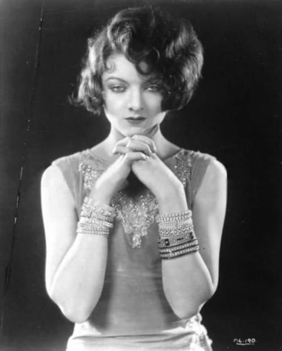 ANTIQUE Art Deco Sapphire Rhinestone Bracelet,Tru… - image 9