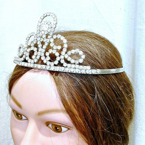 Antique Art Deco Bridal Tiara, 1920s Headpiece Rhinestone Headband Gatsby Wedding Vintage Flapper Crown, Crystal Wedding Hairpiece image 5