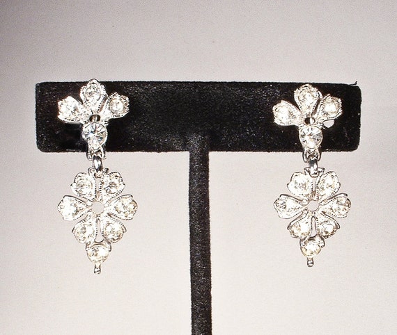 PRISTINE Vintage BoGoFF Art Deco Dangle Earrings,… - image 6