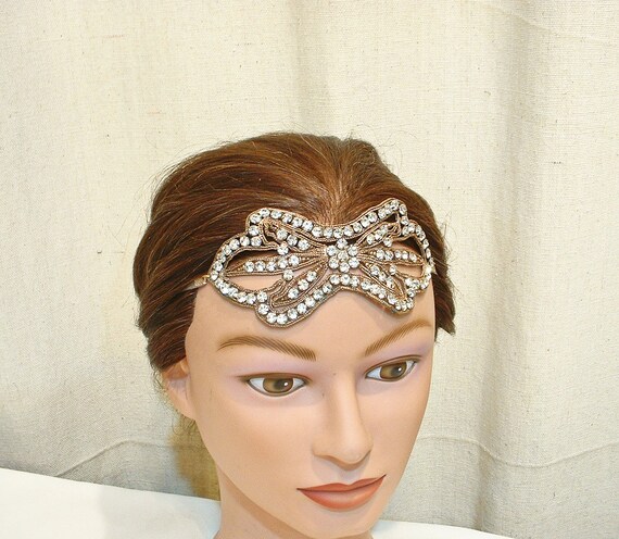 ANTIQUE 1920s Crystal Rhinestone Flapper Headband… - image 5