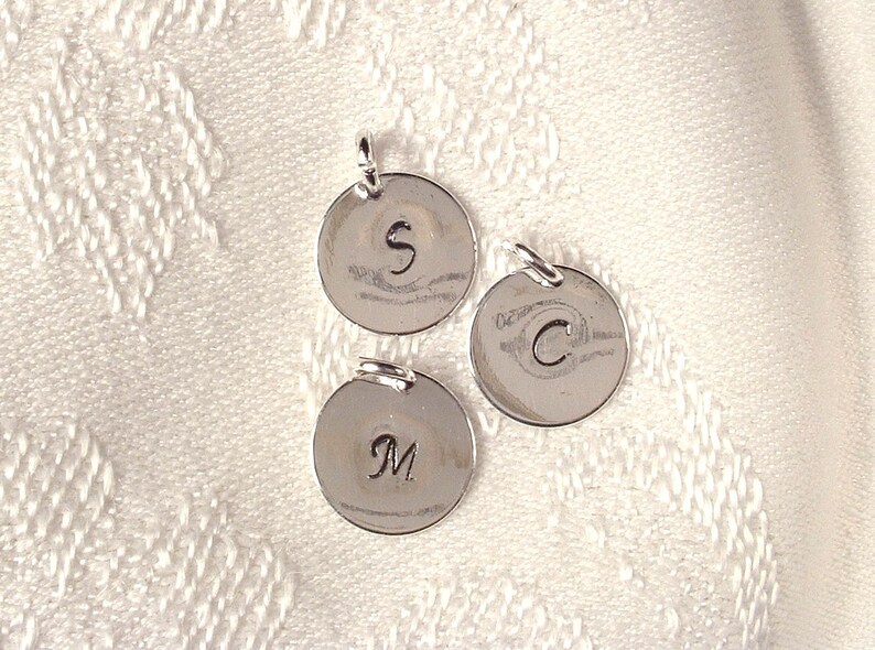 Add a Custom Letter Charm, Personalized Hand Stamped Initial Charm, Add ...