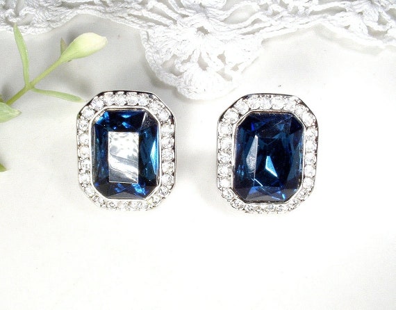 PRISTINE Vintage KeNNeTH J LaNe Art Deco Sapphire… - image 3