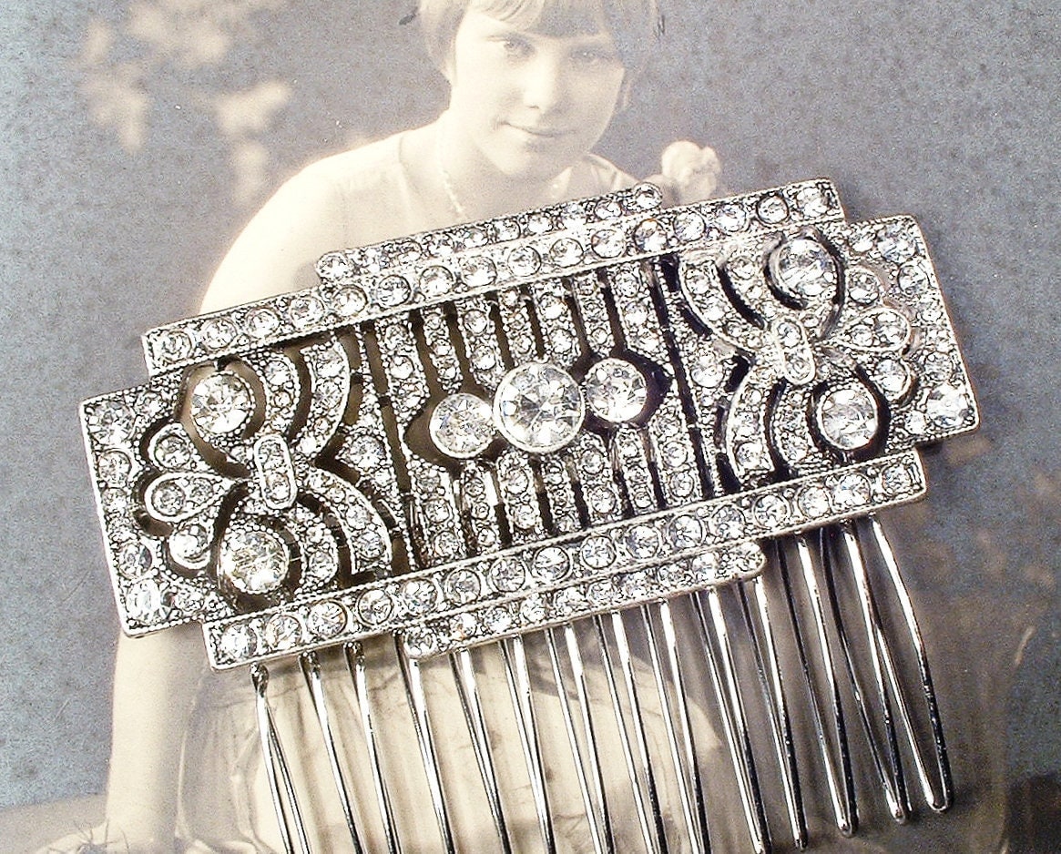 Bruiloft Haar Clip Vintage Haar Clip Trouwen Accessoires Haaraccessoires Sierkammen Jaren 1920 Hoofddeksel Art Deco Haarkam Downton Abbey Gatsby Hoofddeksel Fascinator voor Bruiloften 