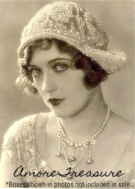 Antique 1920s Emerald Green Rhinestone Necklace,art Deco/edwardian 