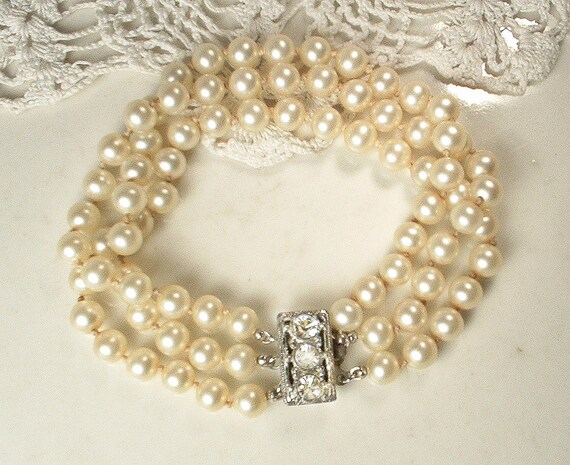 Antique 1930s Art Deco Cream Ivory Pearl Bridal B… - image 5