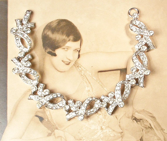 PRISTINE Vintage LEDO Art Deco Flapper Bracelet, … - image 2