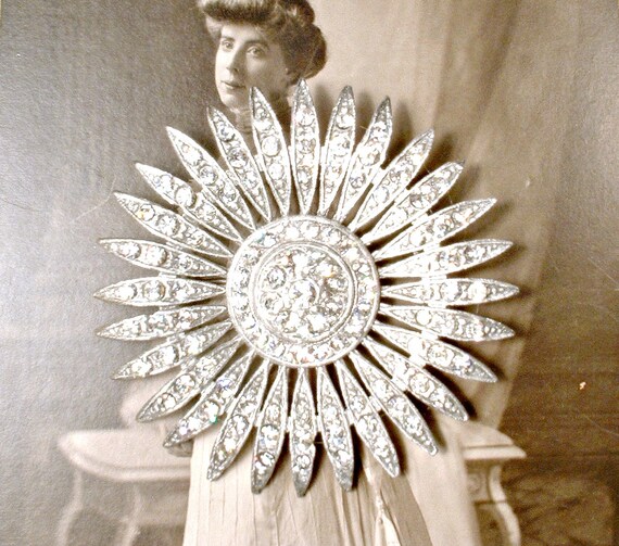 Antique Hair Comb 1920s Wedding Dress Sash Brooch Round Etsy