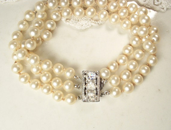 Antique 1930s Art Deco Cream Ivory Pearl Bridal B… - image 6