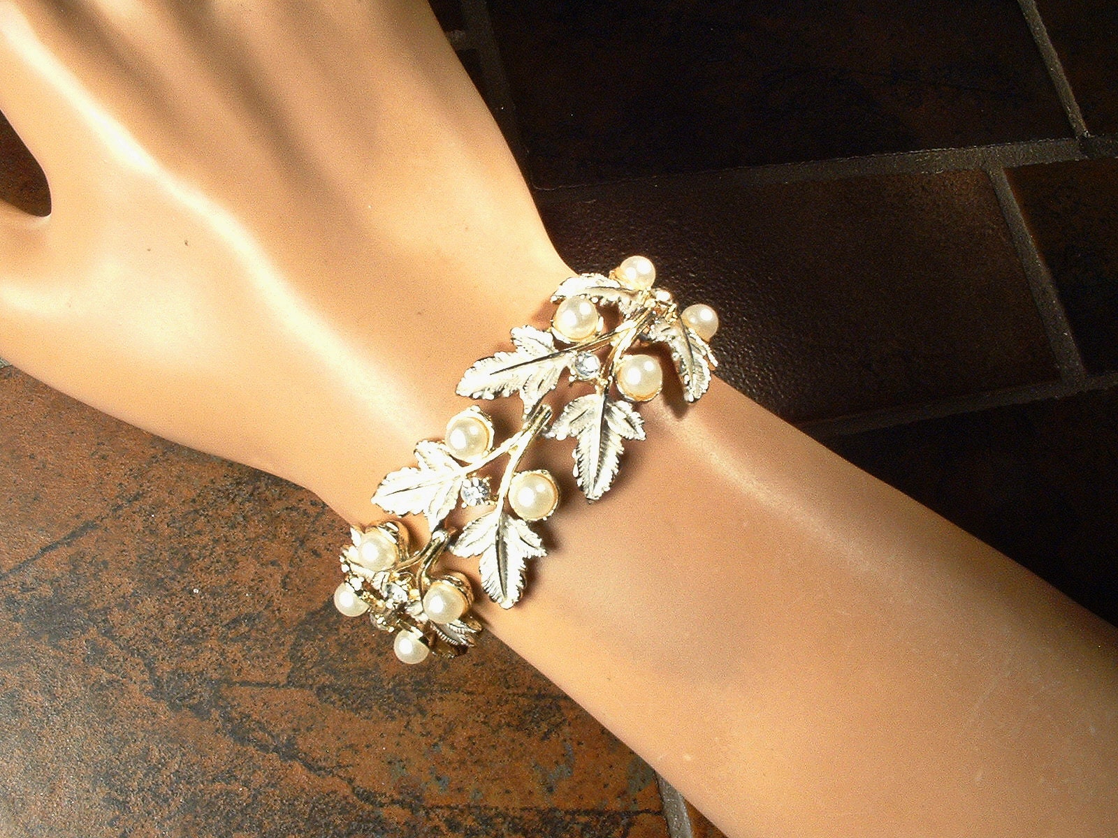 pearl-vine-cz-wedding-bracelet