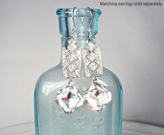 PRISTINE Vintage ORA Art Deco Crystal Rhinestone … - image 8