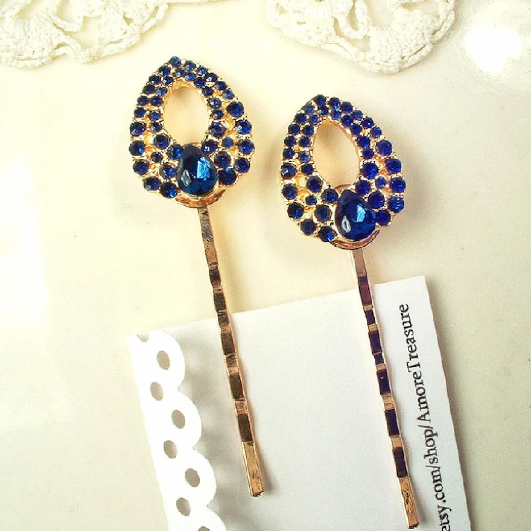 Elegant Women\'s Hair Accessories Set - Black, White, Pink, Gold, Navy Navy and Pink Hair Accessories - Etsy main image 4