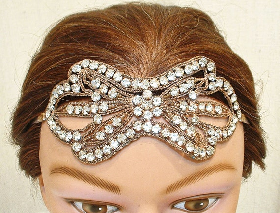 ANTIQUE 1920s Crystal Rhinestone Flapper Headband… - image 7