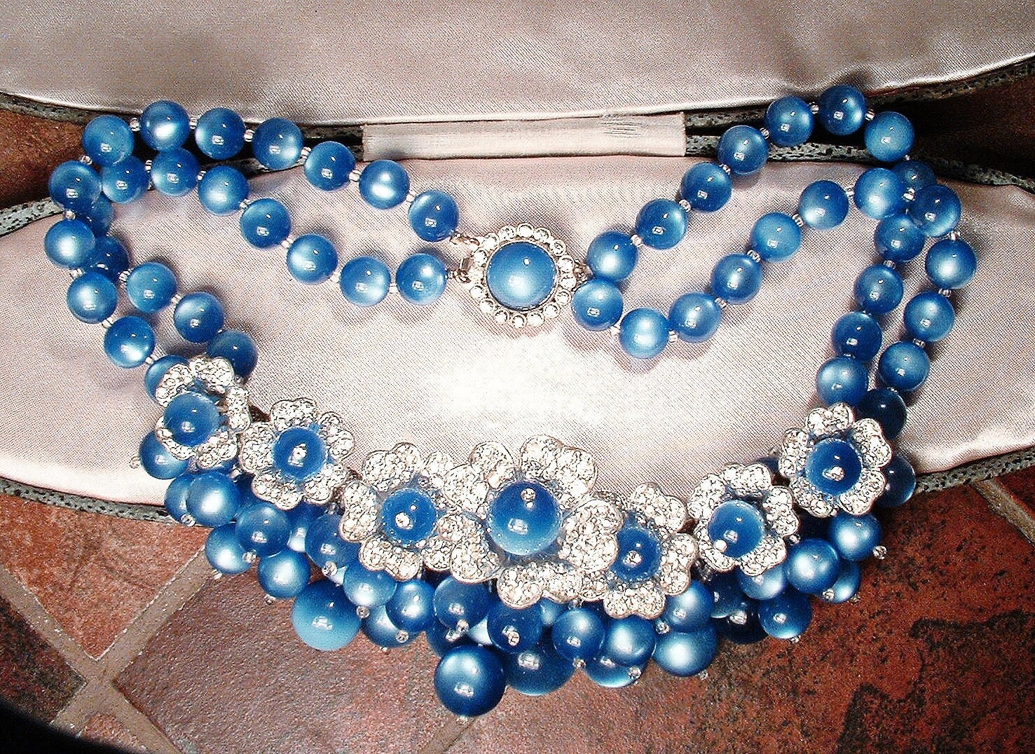 Vintage 1940s MIRIAM HASKELL Blue 