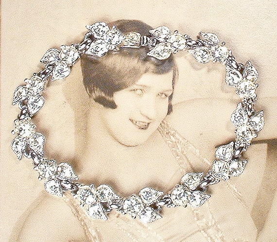 PRISTINE BOGOFF Art Deco Rhinestone Bracelet, 194… - image 2