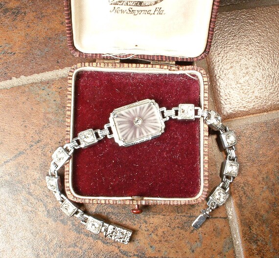 ANTIQUE Art Deco Camphor Glass Bracelet, Vintage … - image 7