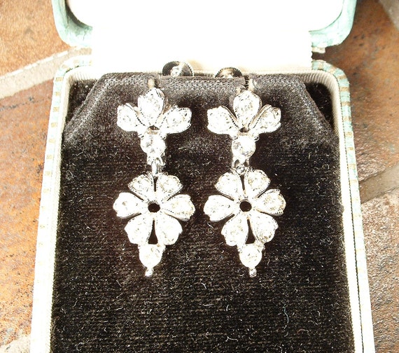 PRISTINE Vintage BoGoFF Art Deco Dangle Earrings,… - image 5