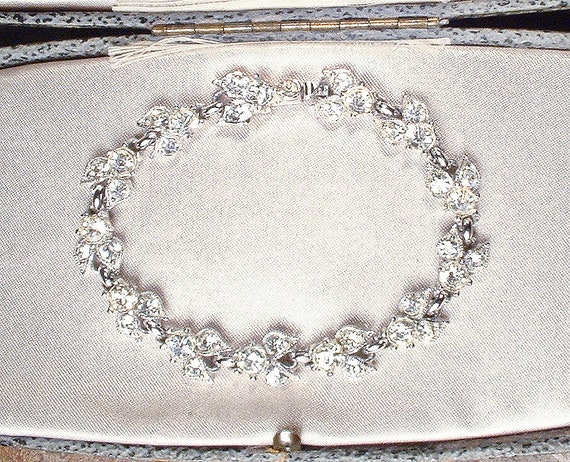 PRISTINE BOGOFF Art Deco Rhinestone Bracelet, 194… - image 3