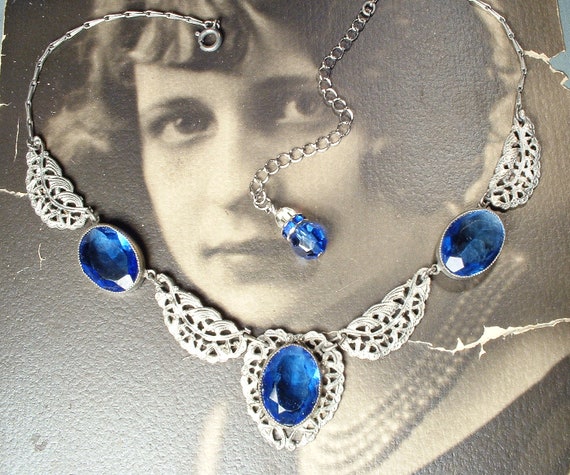 Crystal blue glamour hotsell watch set with necklace