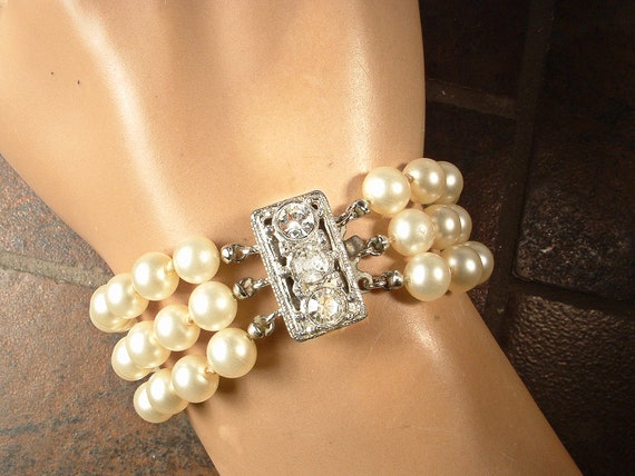 Antique 1930s Art Deco Cream Ivory Pearl Bridal B… - image 7