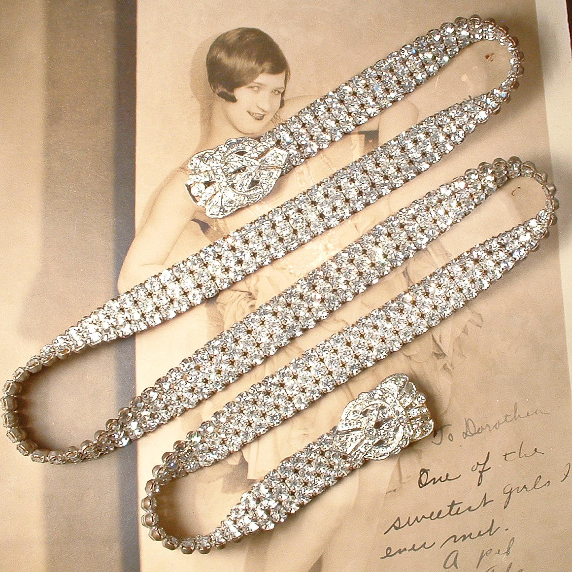 Art Deco Crystal Bridal Belt - Etsy display picture 3